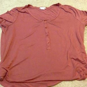 Rose gold faux bottom down cute shirt